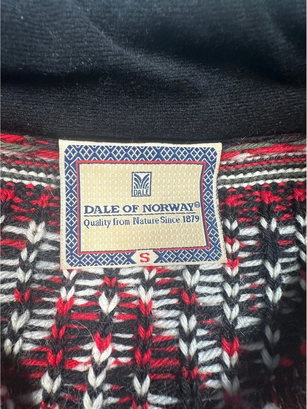 Dale of Norway US Ski Team Sweater Mens Sm Wool Fair Isle 1/4 Zip Pullover (213)
